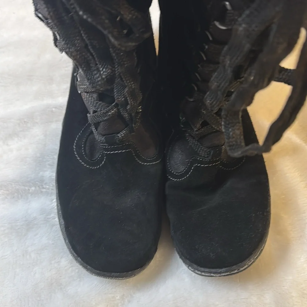 Women's Blondo Sport Black Calf Aqua Protect Zip Up Winter Boots Sz. 9 1/2